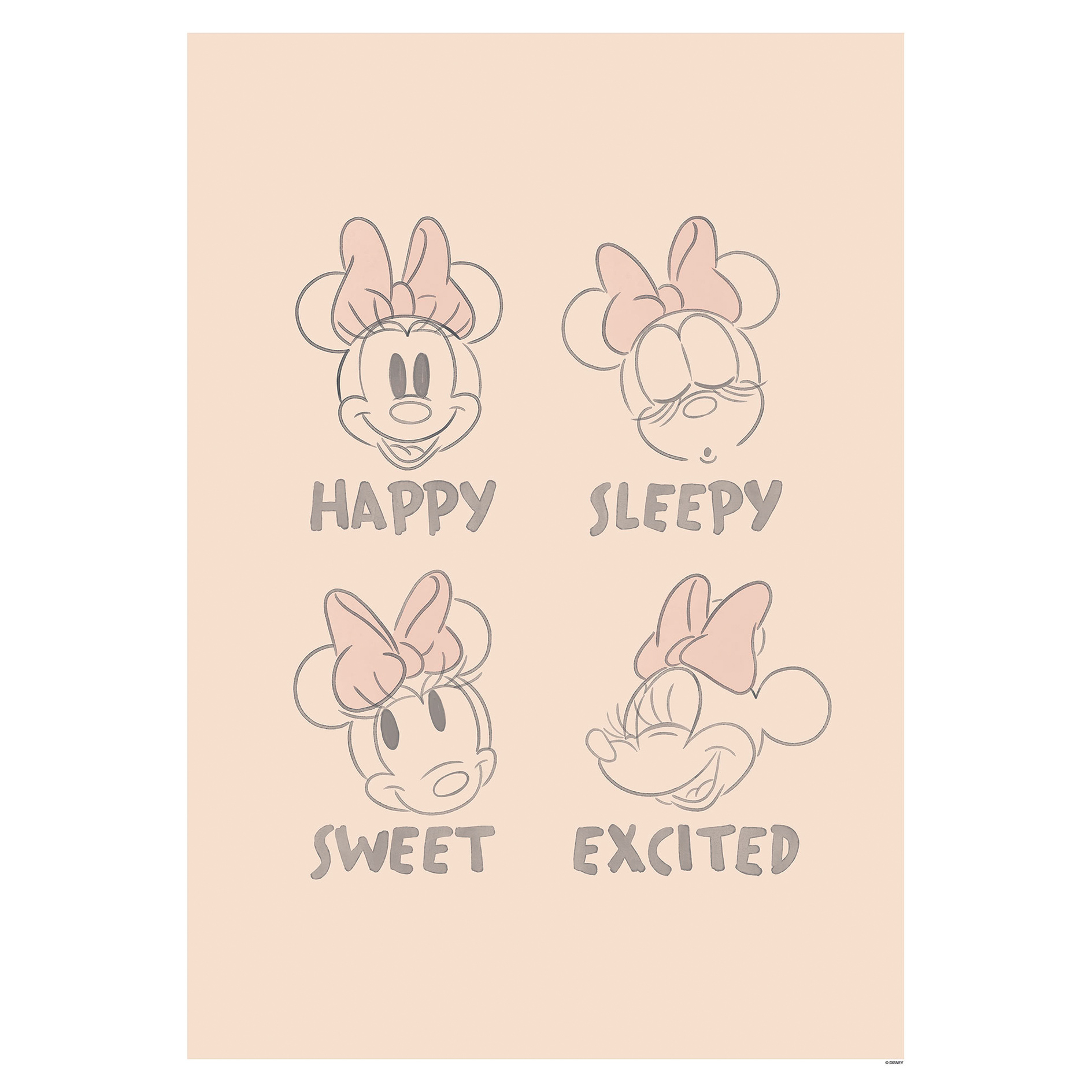 Wandbild MINNIE PINK EMOTIONS - 50x70 cm