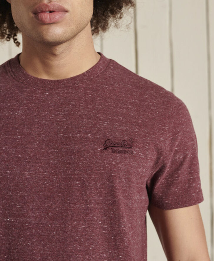 Superdry VINTAGE LOGO EMB TEE Burgundy heather