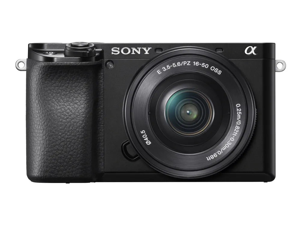 Sony a6100 ILCE-6100Y - Digitalkamera - spejlløst - 24.2 MP - APS-C - 4K / 30 fps - 3x optisk zoom 16-50 mm og 55-210 mm objektiver - Wi-Fi, NFC, Bluetooth - sort