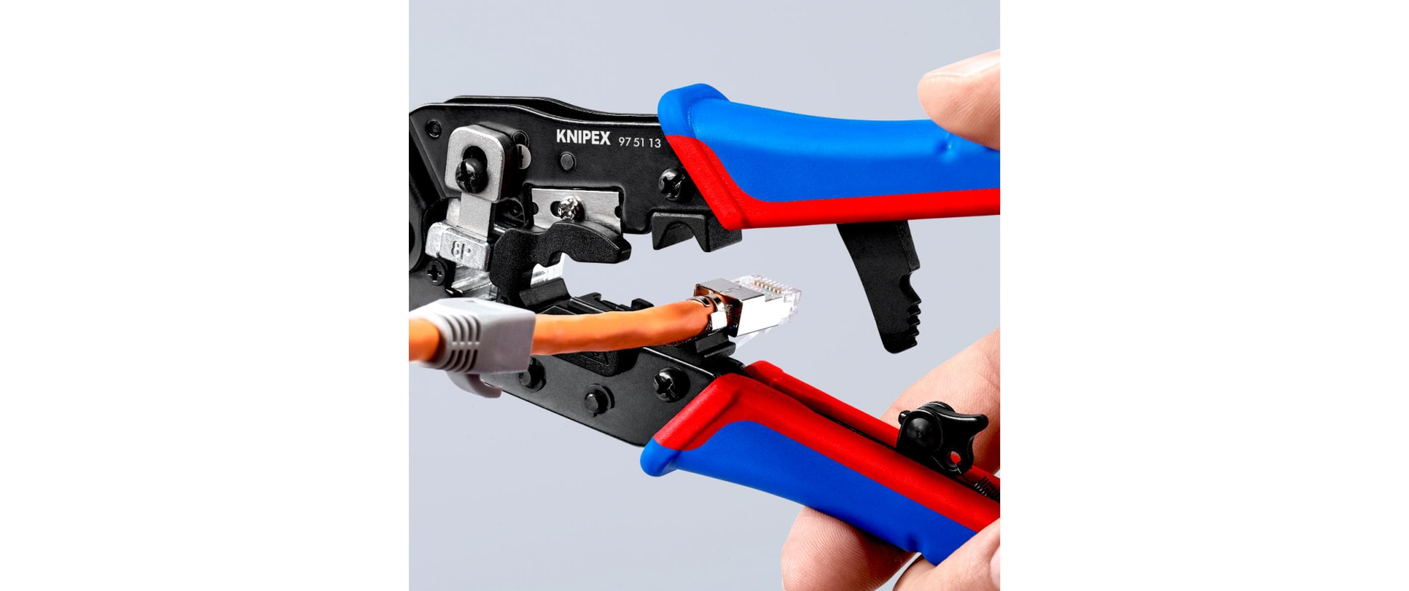 Crimpzange für RJ45-Westernstecker 190 mmCrimpzange für Kabelschnitt