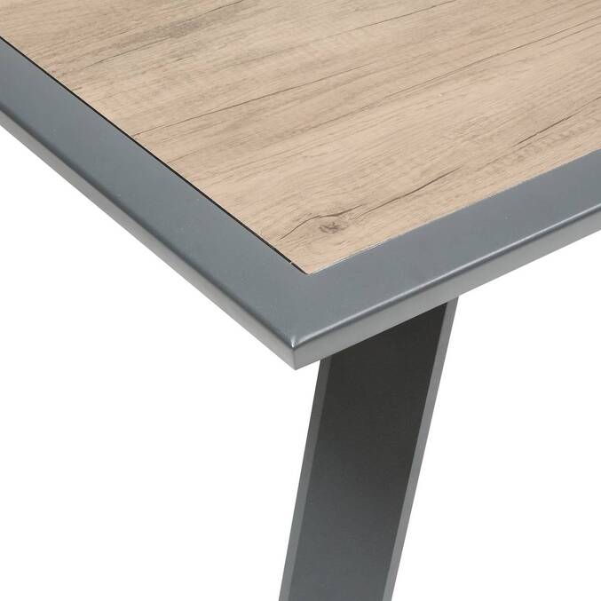Table de jardin extensible rectangulaire PAVANE Truffe / Graphite
