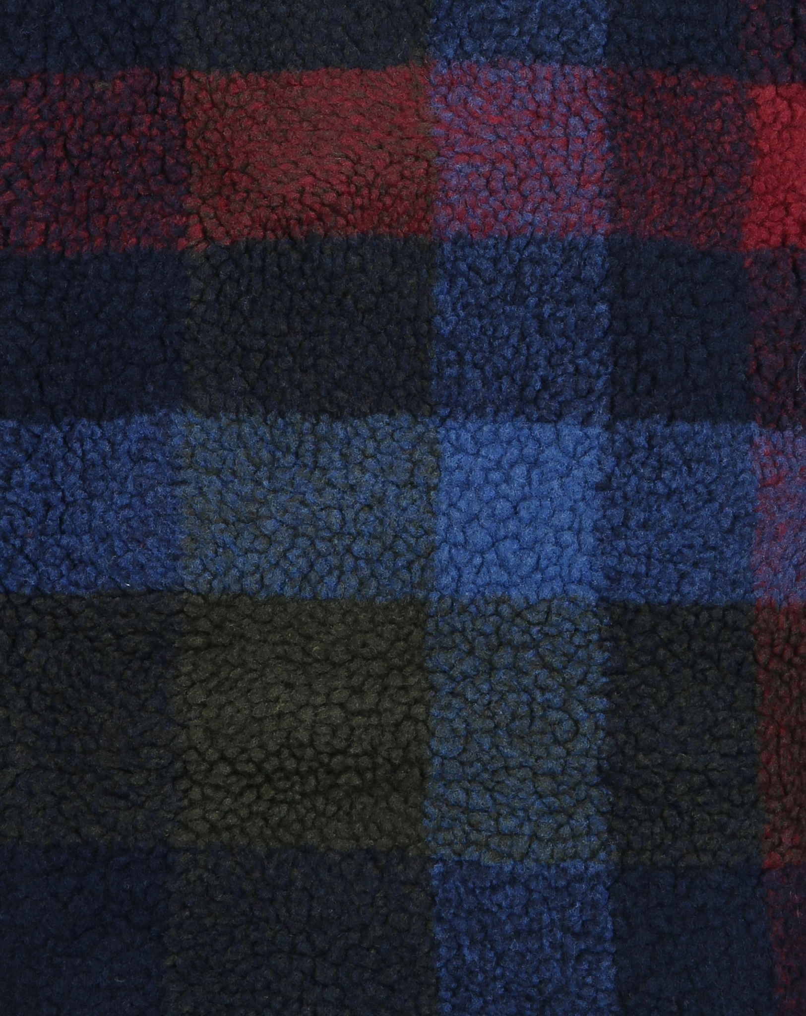 Fleece-Kapuzenpullover WHITACRE CHECK in rot/blau