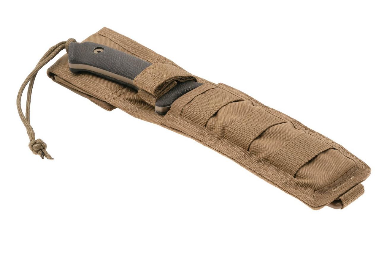 Spartan Harsey Difensa SB19DEGRNLTN Flat Dark Earth, Green Micarta, Molle-Coyote sheath, survivalmes