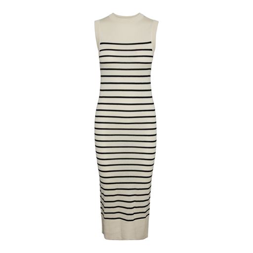 Vero Moda Halo Stripe Kjole, Birch/Black, XS