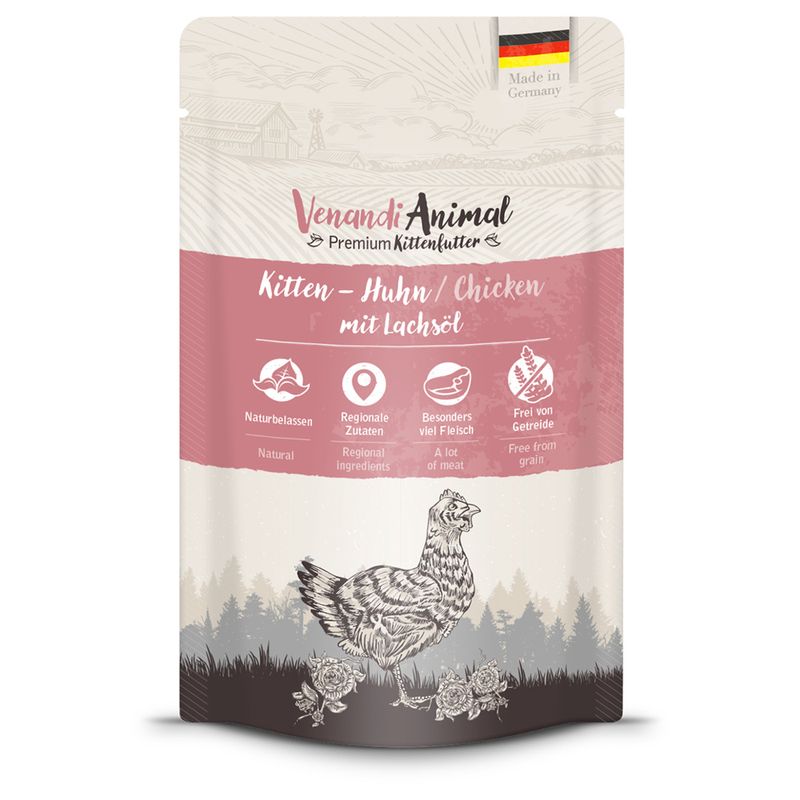 Lot Venandi Animal Kitten 24 x 125 g pour chaton