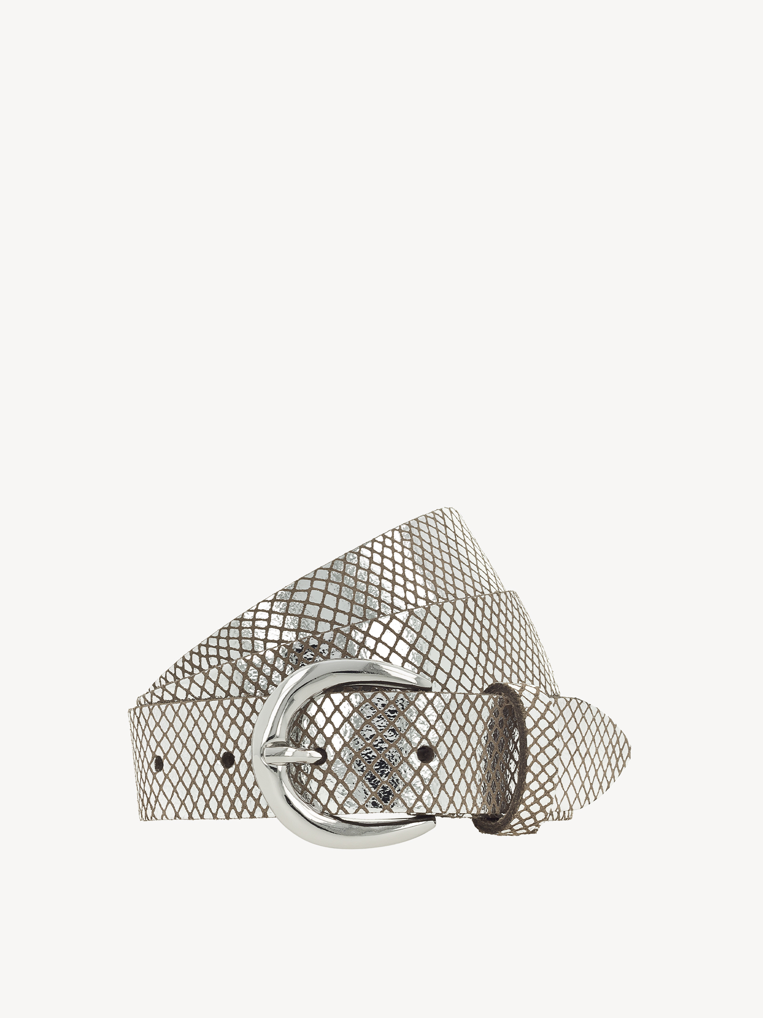 Leren Riem - metallic