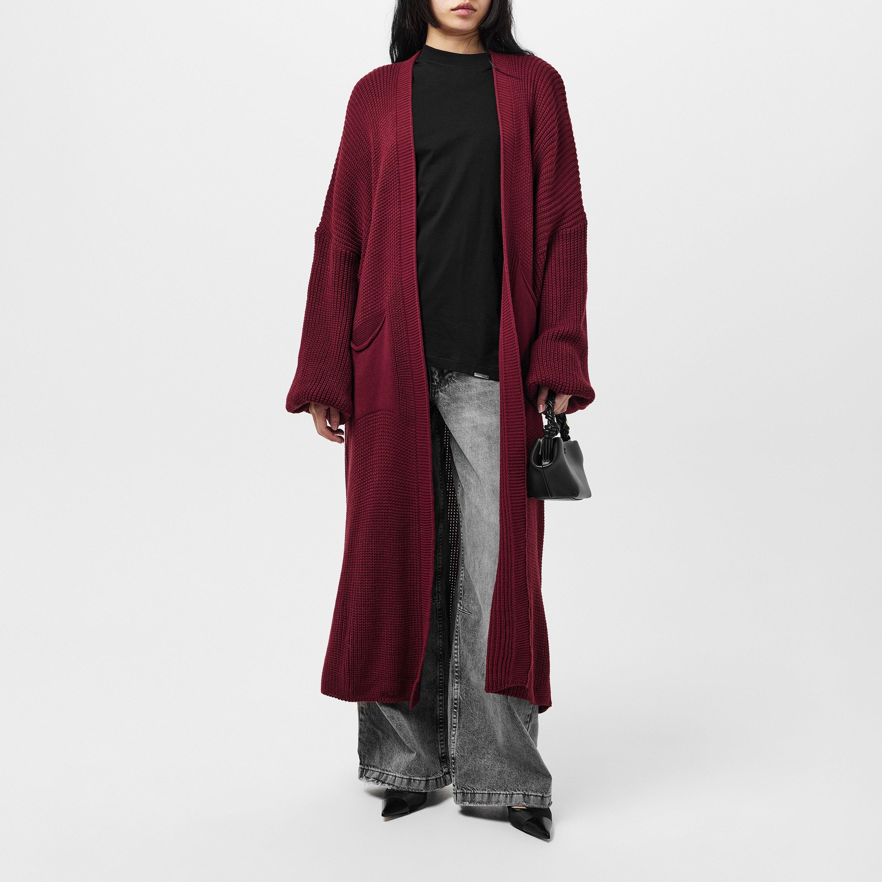 Missy Empire Balloon Sleeve Knitted Cardigan