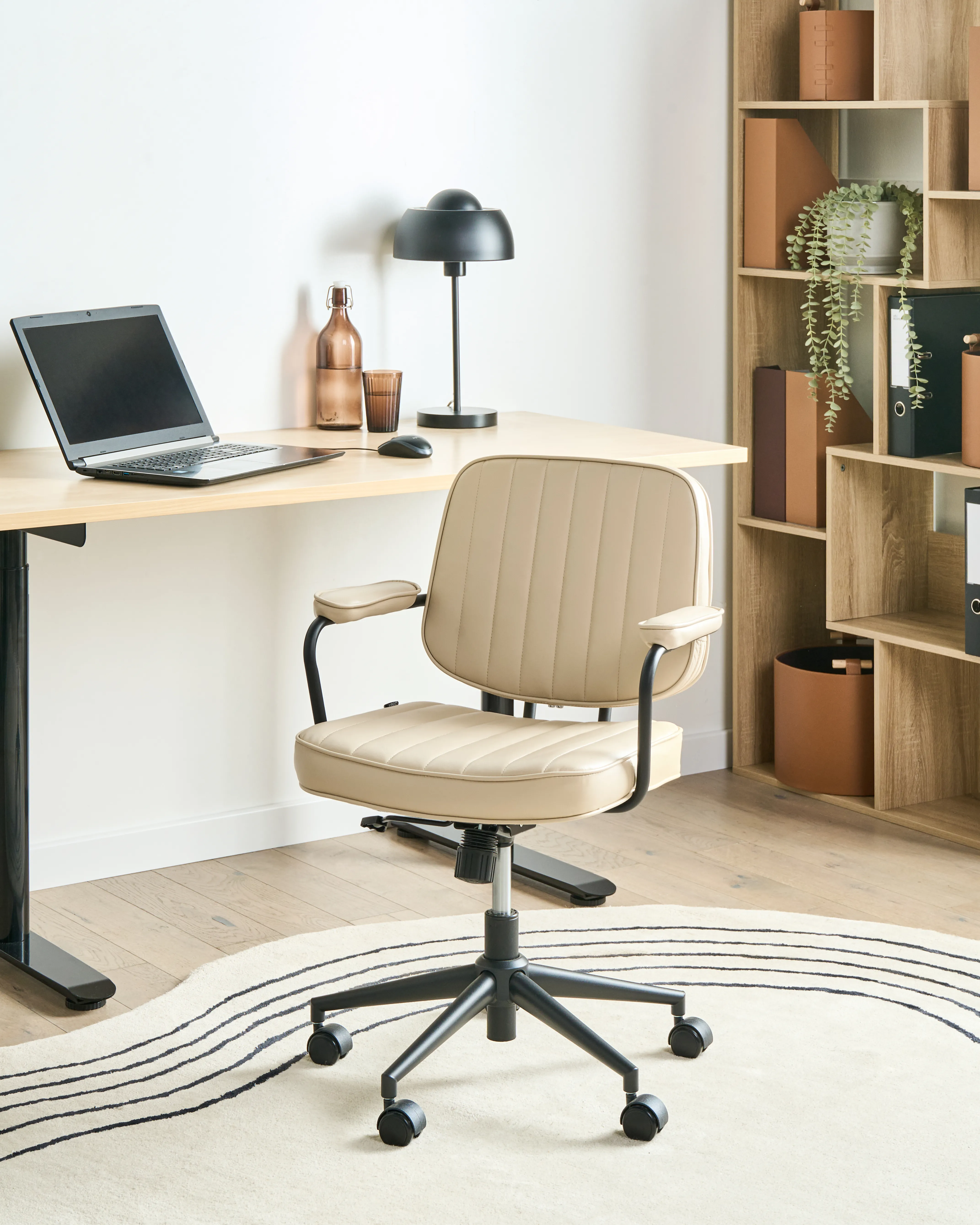 Bureaustoel BERNE Kunstleer Beige