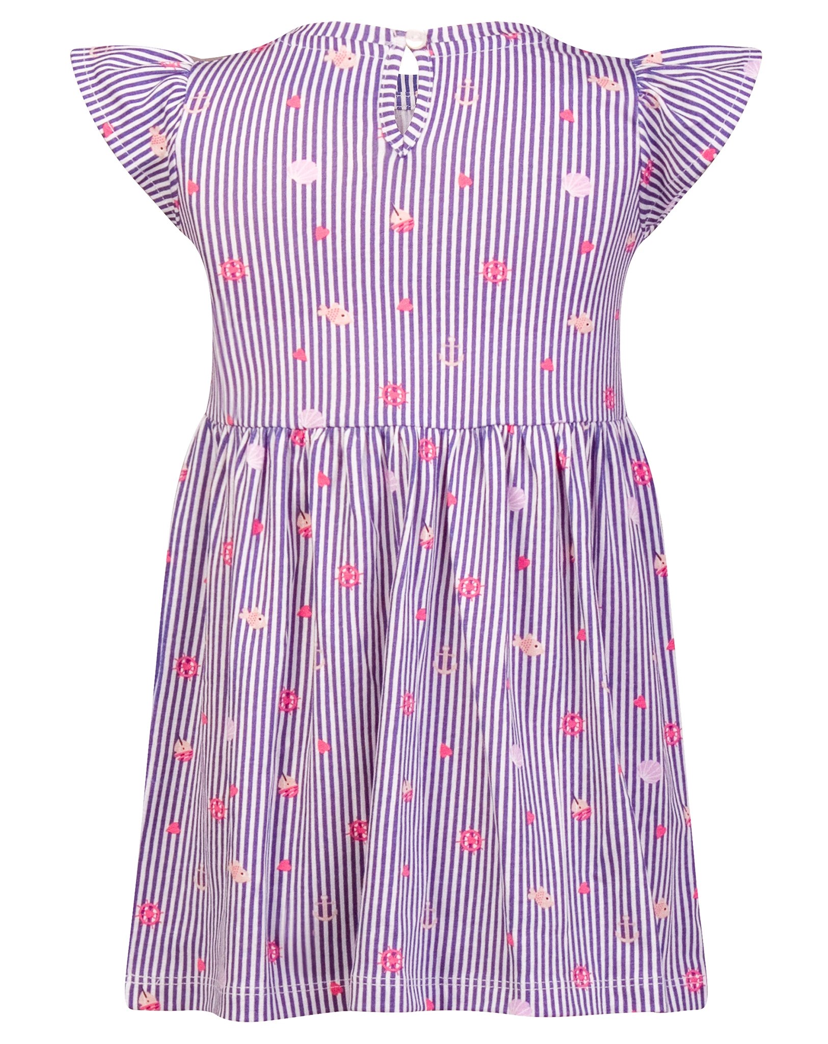 Kurzarmkleid HAPPY CRAB gestreift in jeans blue