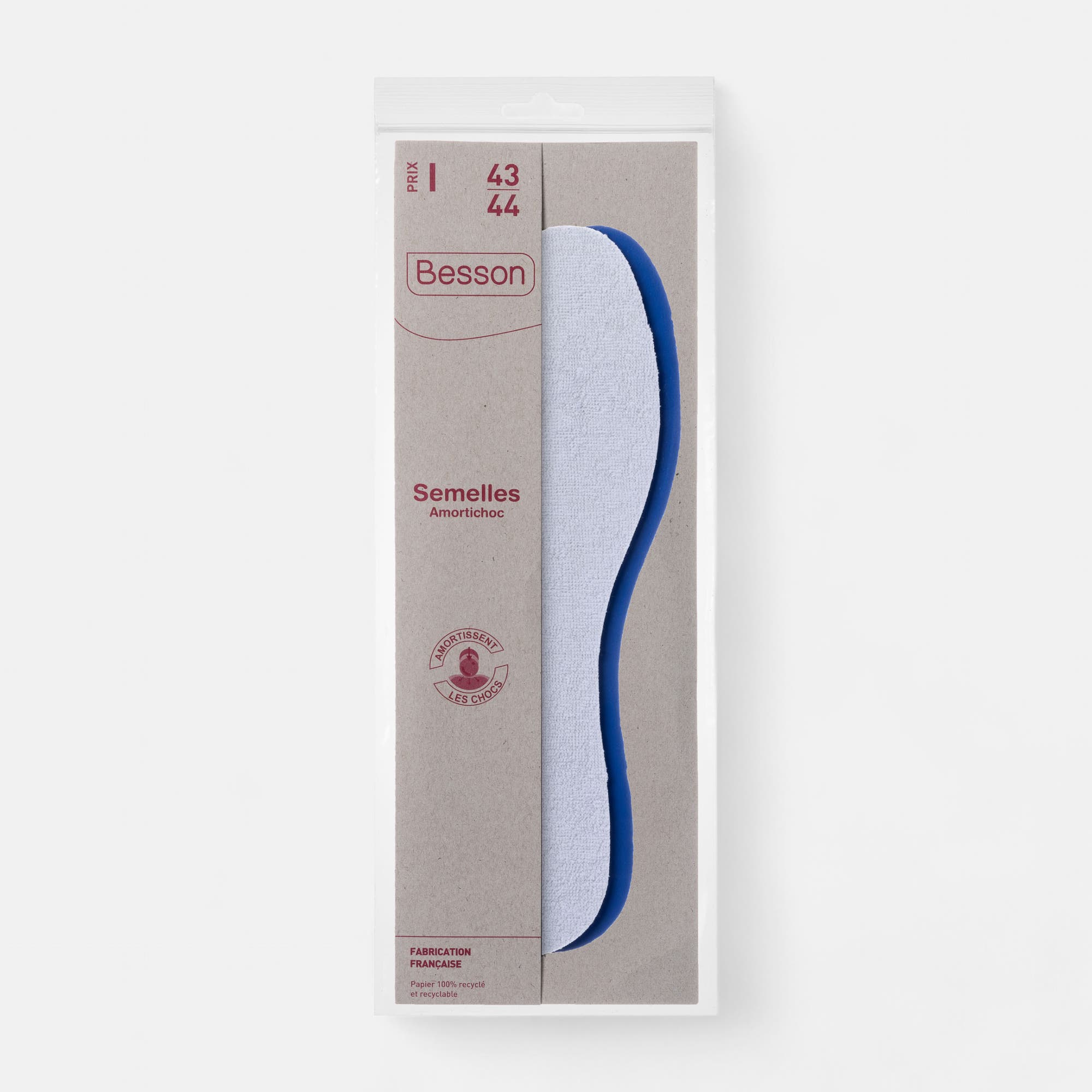 Semelles amortichoc 43 44 sans coloris
