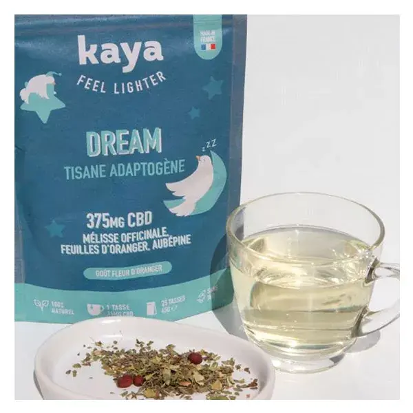 Chá de ervas adaptogênico para dormir Kaya com CBD e ervas 45g