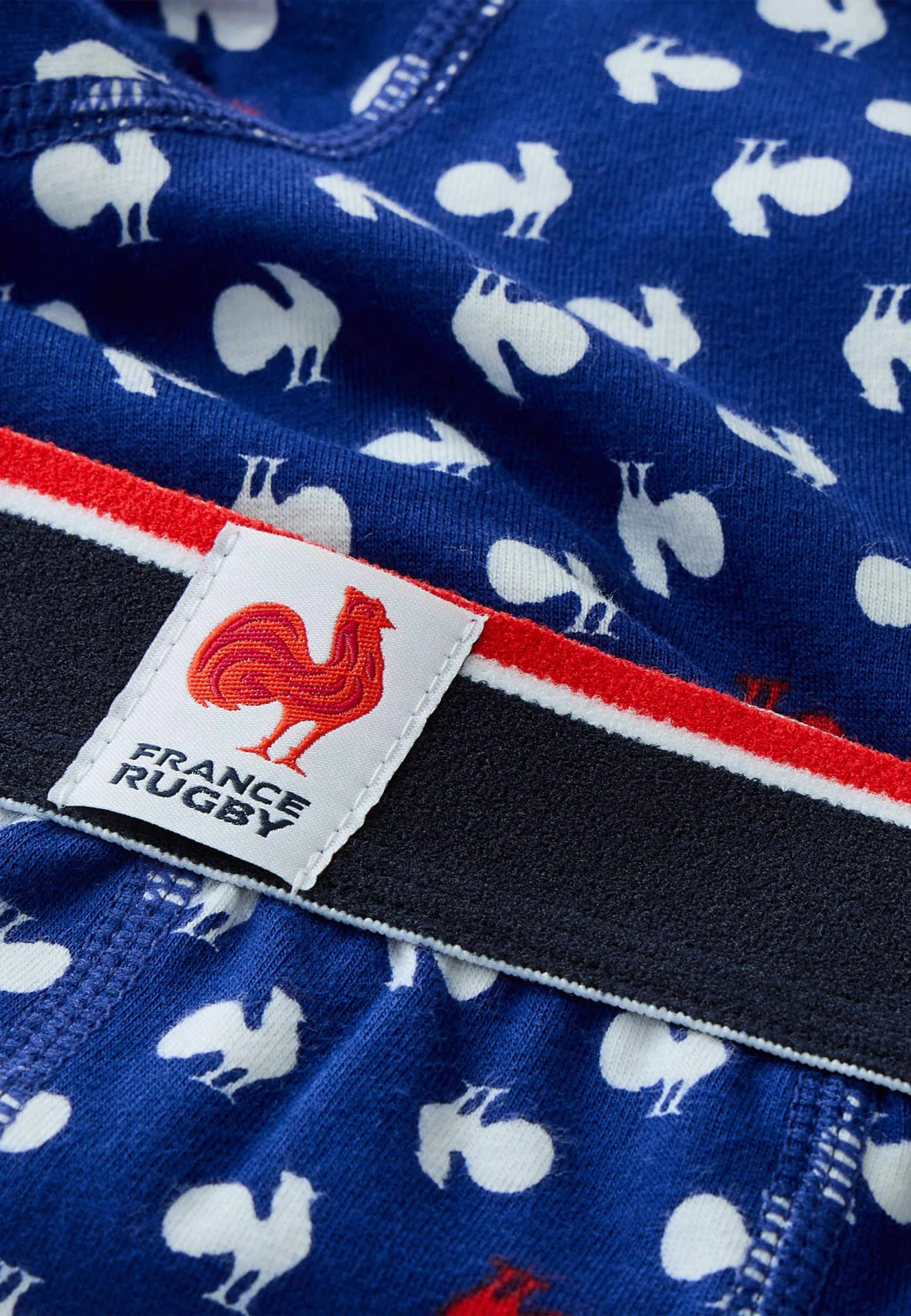 Boxer en coton-Marius Coq Bleu Blanc Rouge XV de France