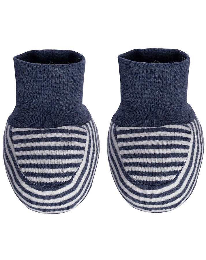 Baby-Schuhe FOOTIE gestreift in indigo melange