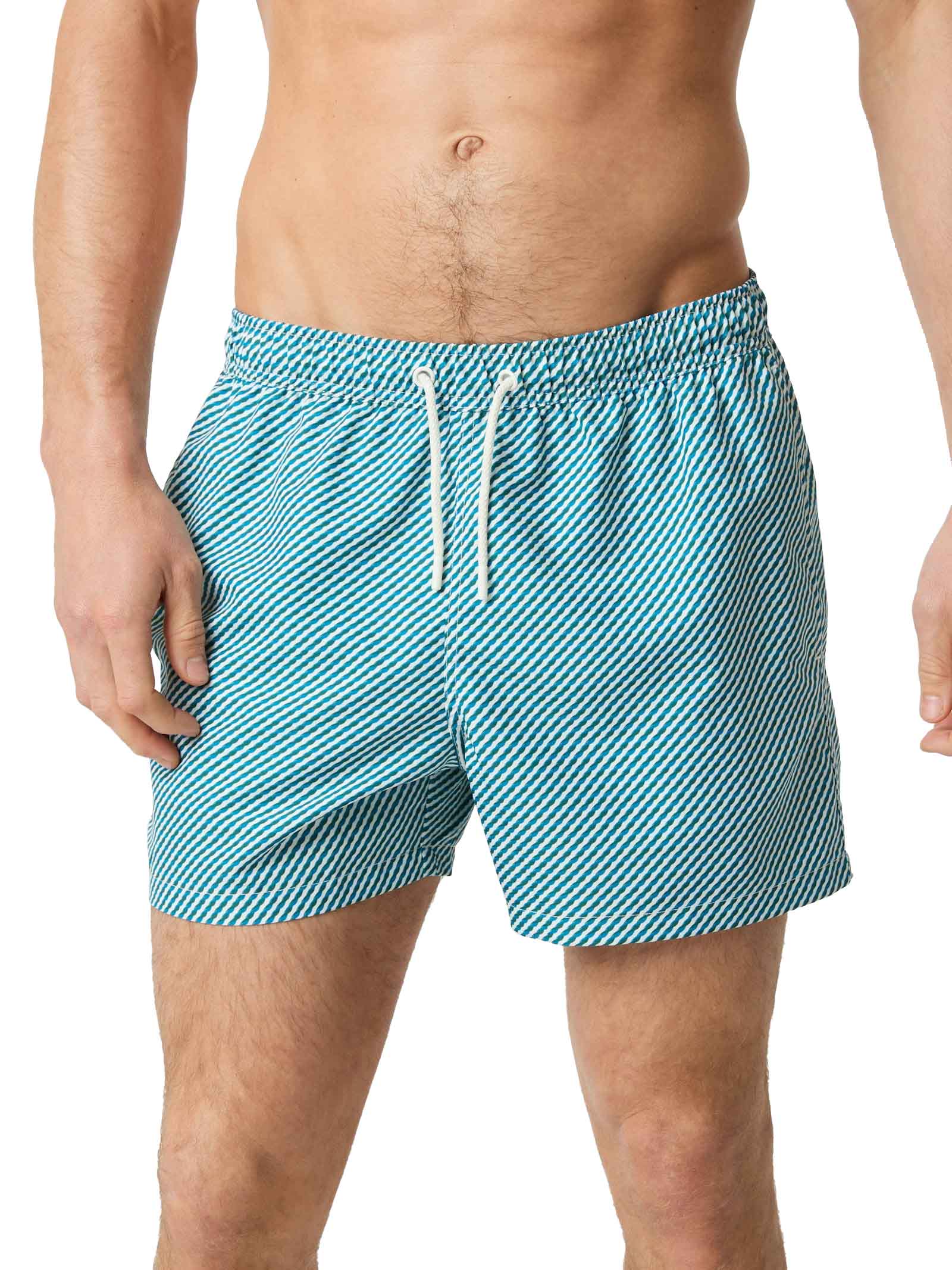 Borg Print Swim Shorts Herre BB Candy Stripe 2