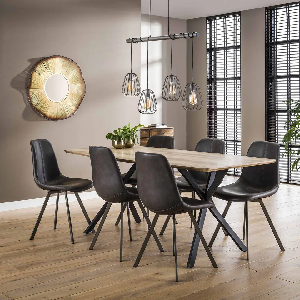 Ovale Eettafel Hanna Eikenlook 190x90 cm