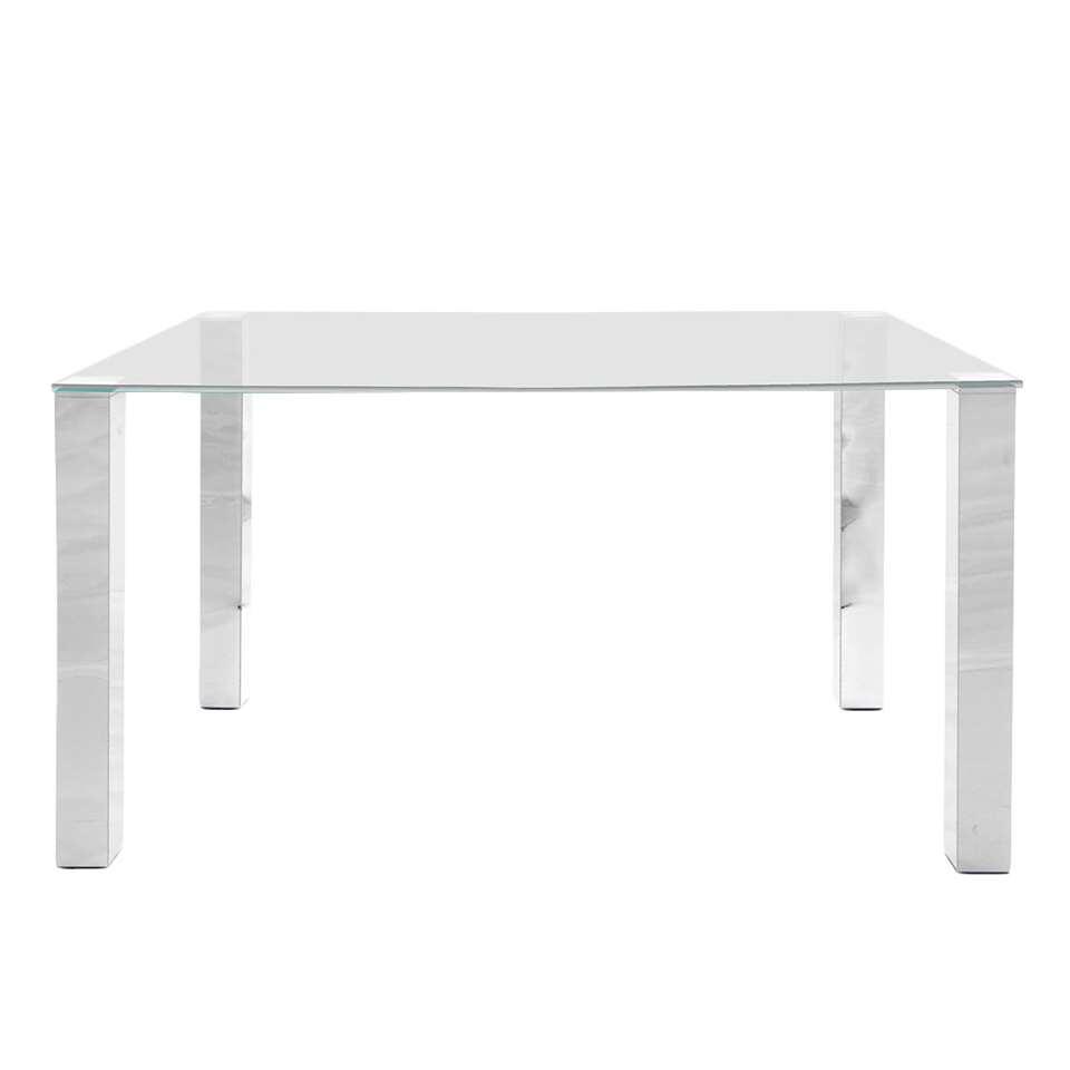 Eetkamertafel Vandel - transparant - 90x140x75 cm