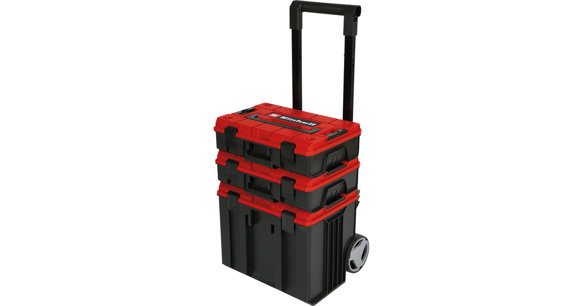 EINHELLE-Case Tower gereedschapswagen  (Zwart/rood, 1x E-Case L, 2x E-Case S)