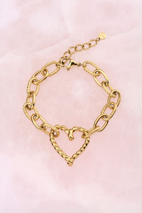 Iconic armband met twist en hartje