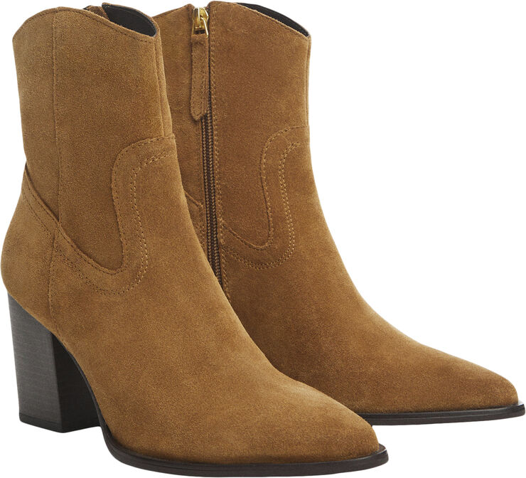 MANGO Heel suede ankle boot 31
