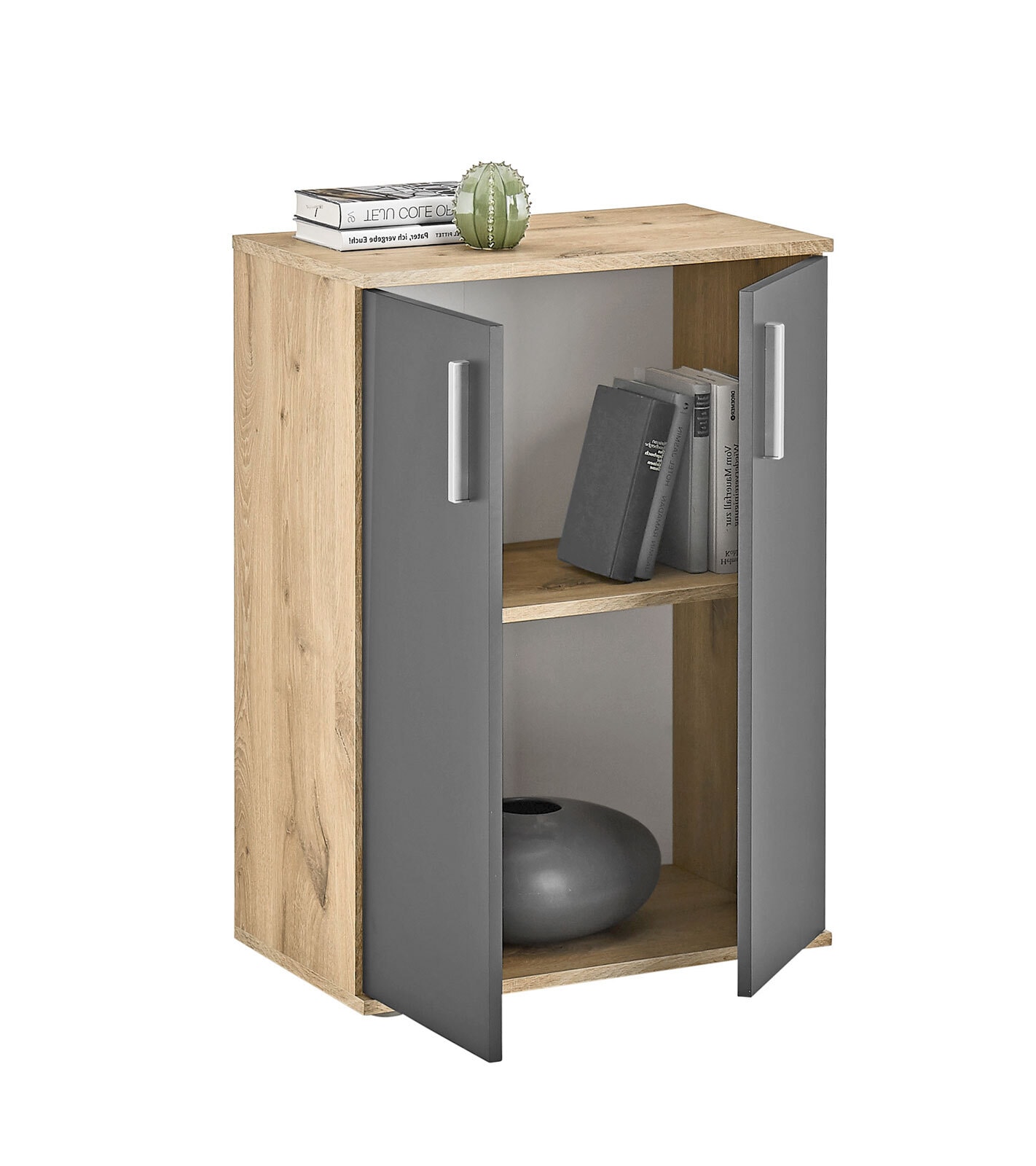 Kommode Vanni1 60 x 84 cm Viking Oak-Dekor/Grau