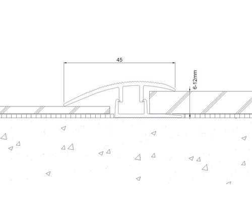 SKANDOR verstelprofiel, zilver geanodiseerd, inclusief cliprail, 11x45x900 mm