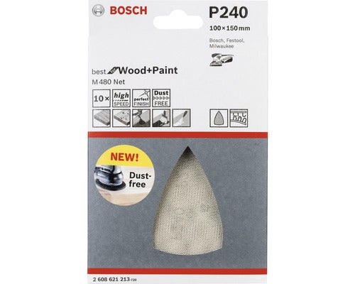 Schuurvel M480 Best for Wood and Paint, verpakking van 10 100x150mm, K240