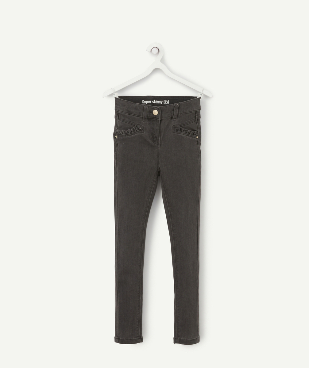 LÉA LE PANTALON SUPER SKINNY FILLE EN DENIM GRIS LOW IMPACT