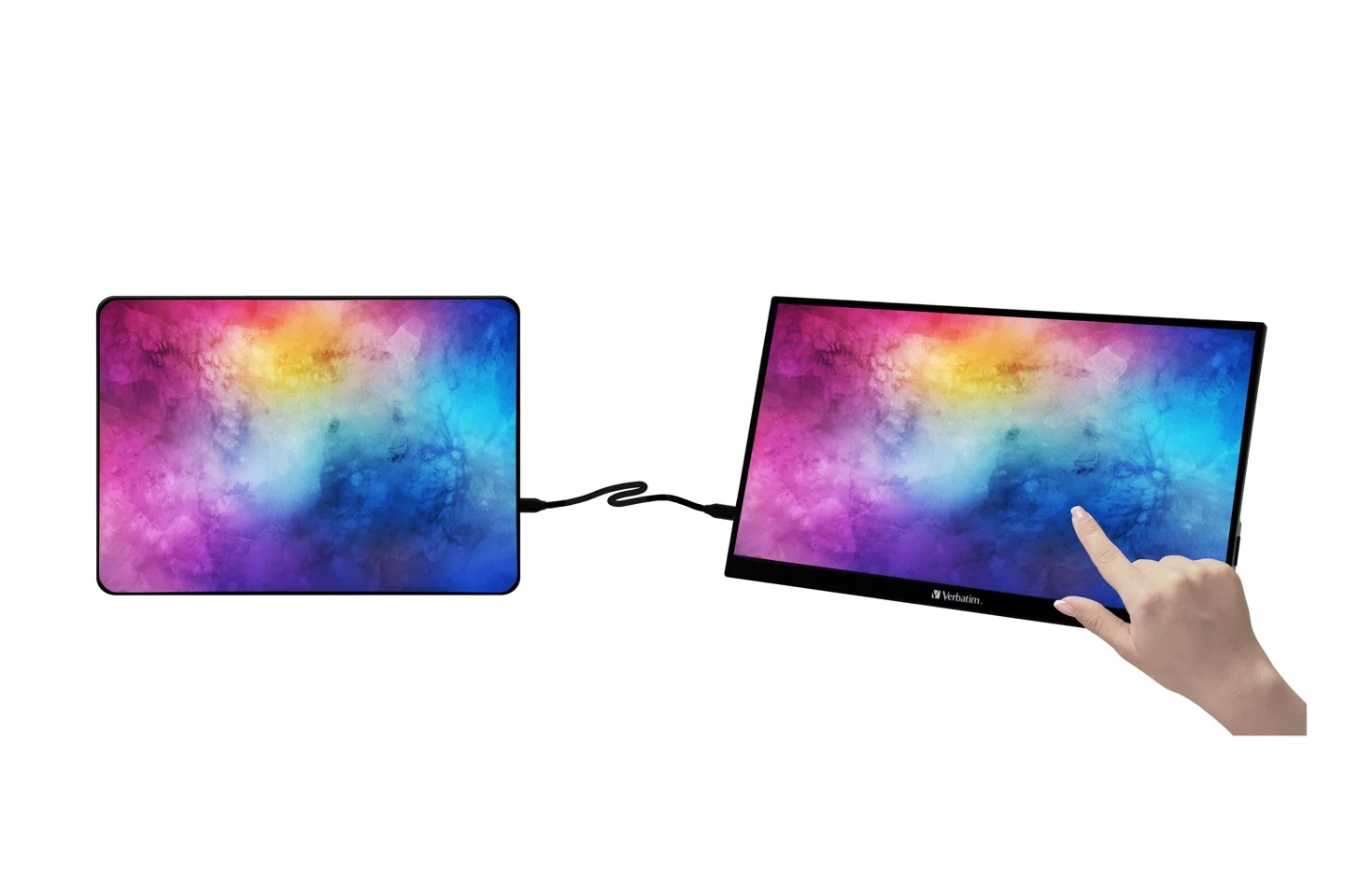 Verbatim - 14'' Bærbar Touchscreen Monitor Full HD 1080p