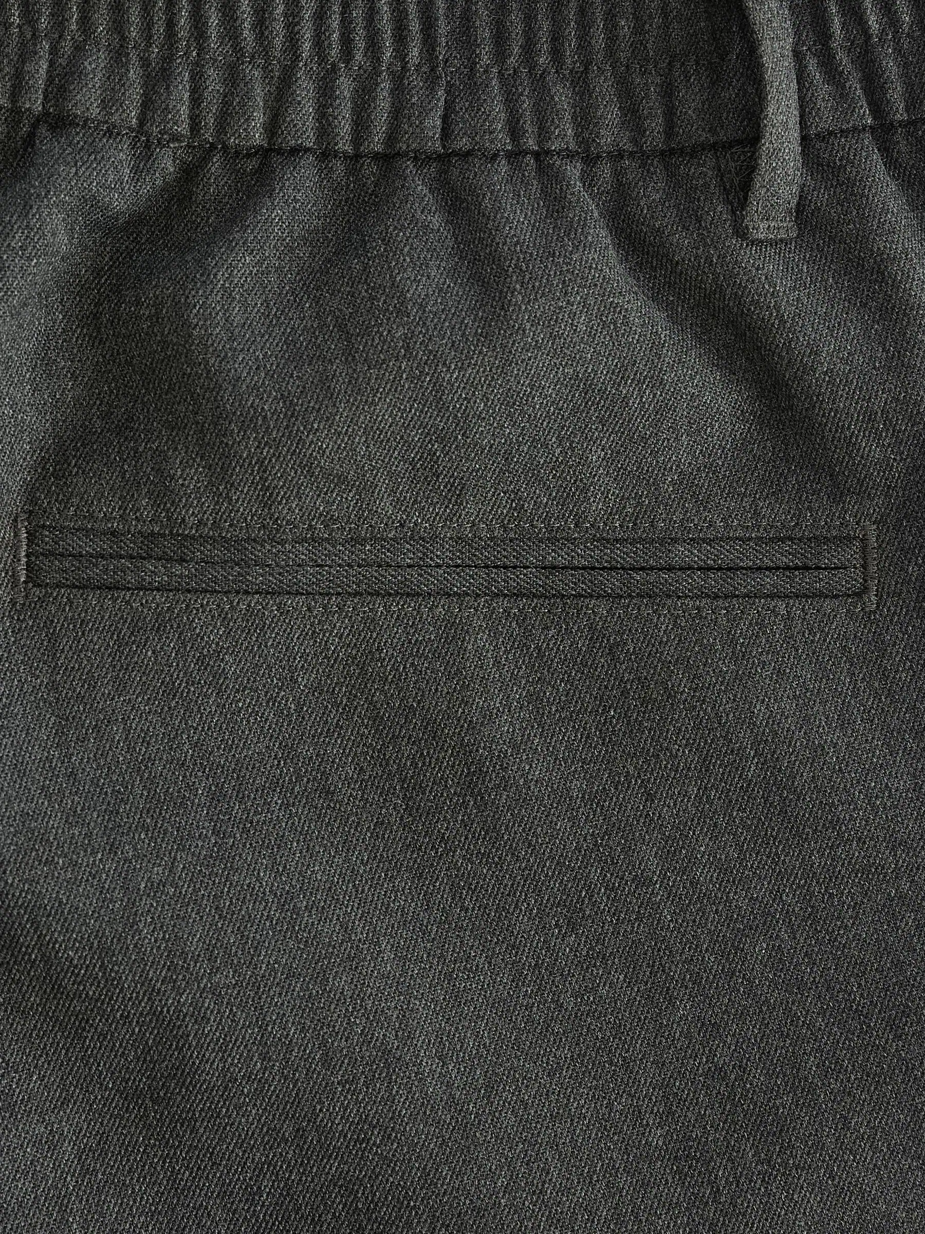 Grijs - Elasticated Waist Plain Front Smart Joggers