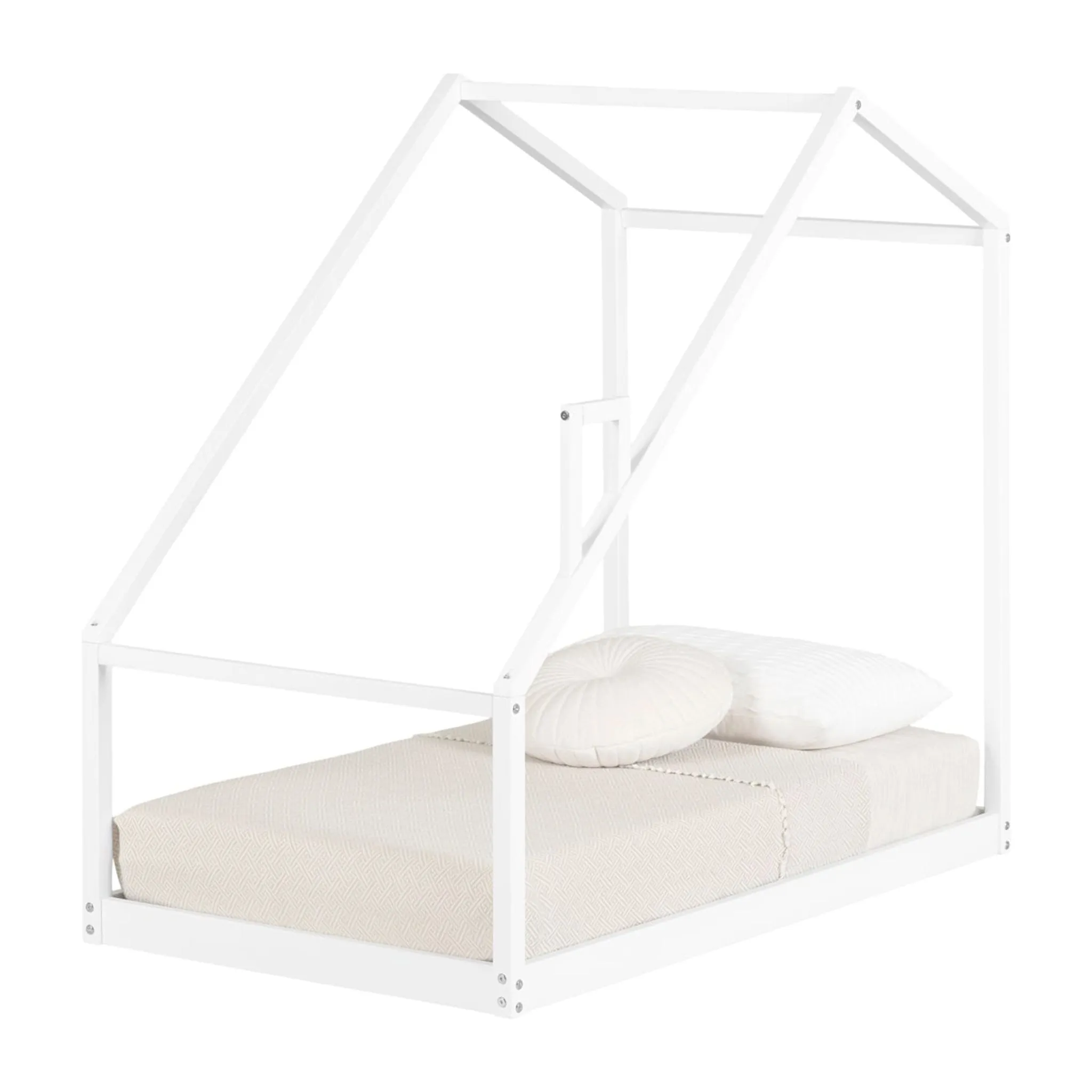 South Shore Lit Maison avec cheminée pour Bébé - Sweedi Blanc
