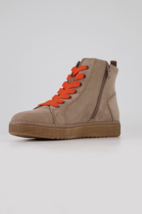 Jana Stiefeletten, Veloursoptik, vegan, Weite G