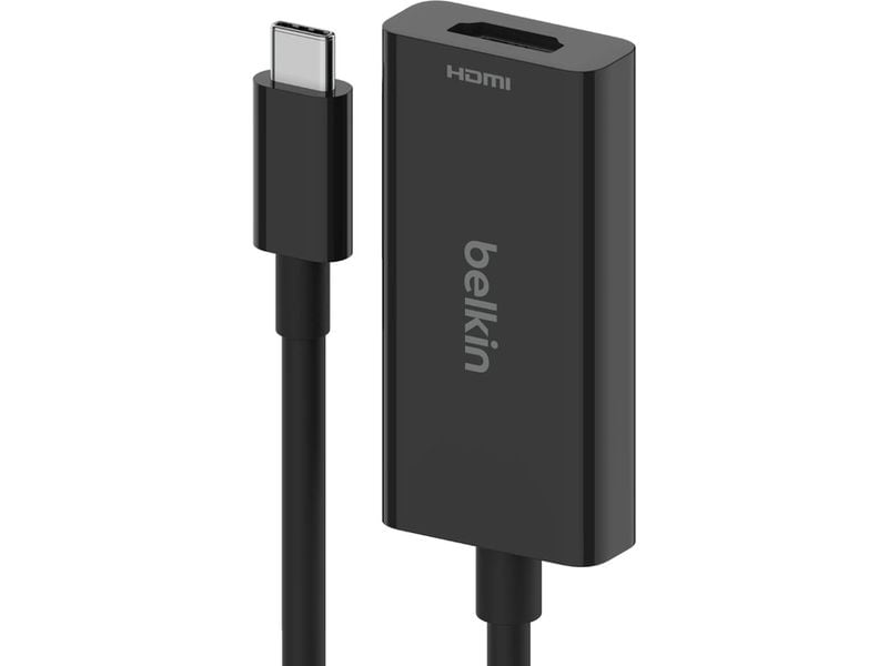 Belkin Kabel USB C -HDMI 2.1 USB Type-C - HDMI, 19 cm USB-C to HDMI 2.1 adapter (8K, 4K, compatible with HDR)
