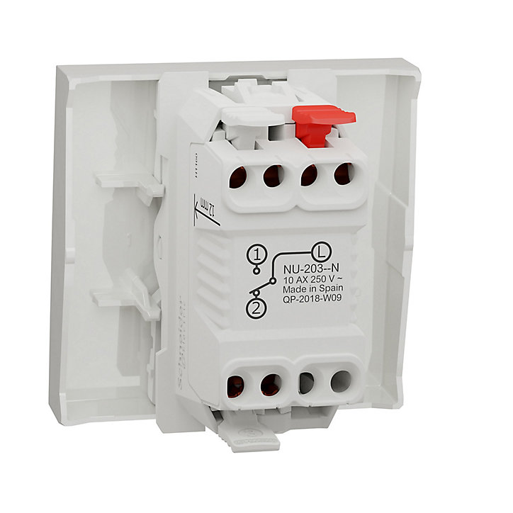 Interrupteur va-et-vient 2 modules Schneider Electric Unica Pro blanc