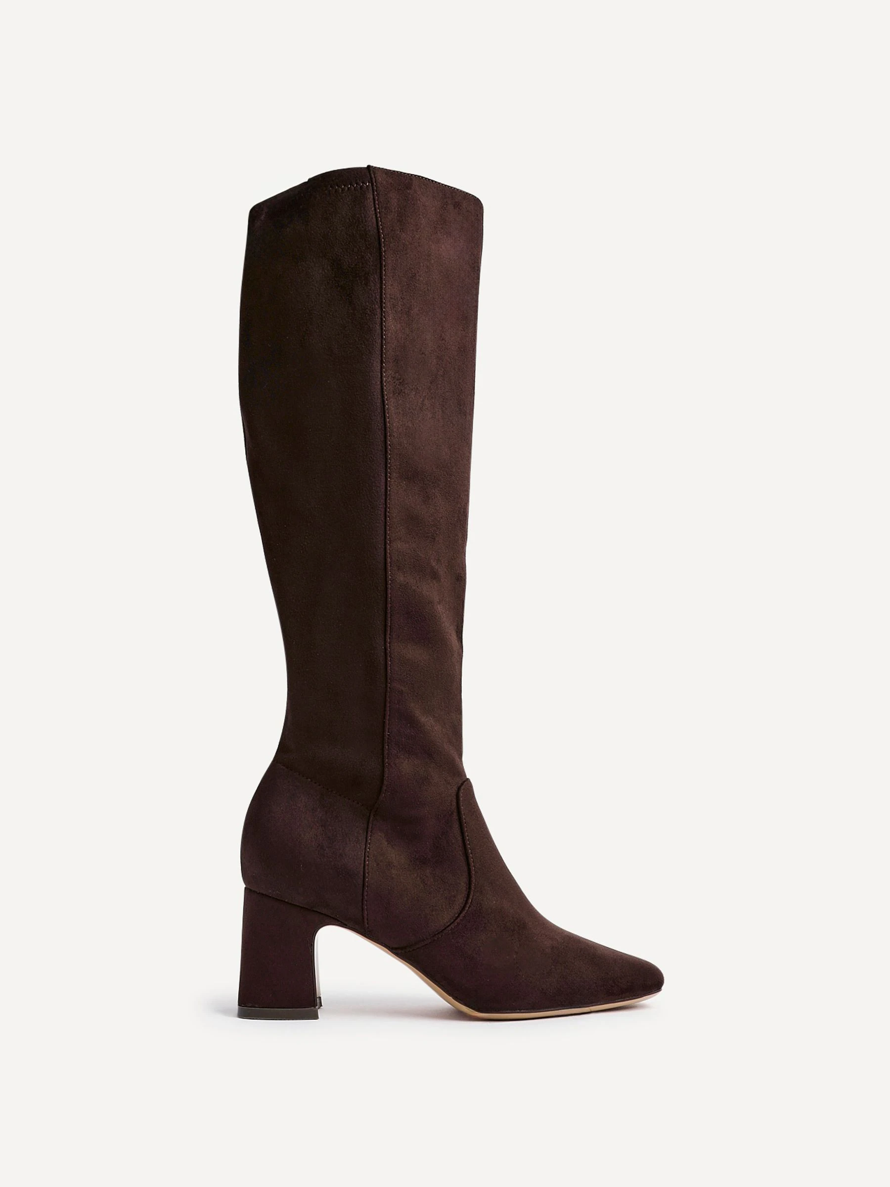 Bruin - Linzi Slate Stretch Knee High Block Heel Boots