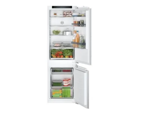 Bosch Serie | 4 KIV86VFE1 - Køleskab/fryser - bund-fryser - til indbygning - niche - bredde: 56 cm - dybde: 55 cm - højde: 177.5 cm - 267 liter - Klasse E - Fladhængsel
