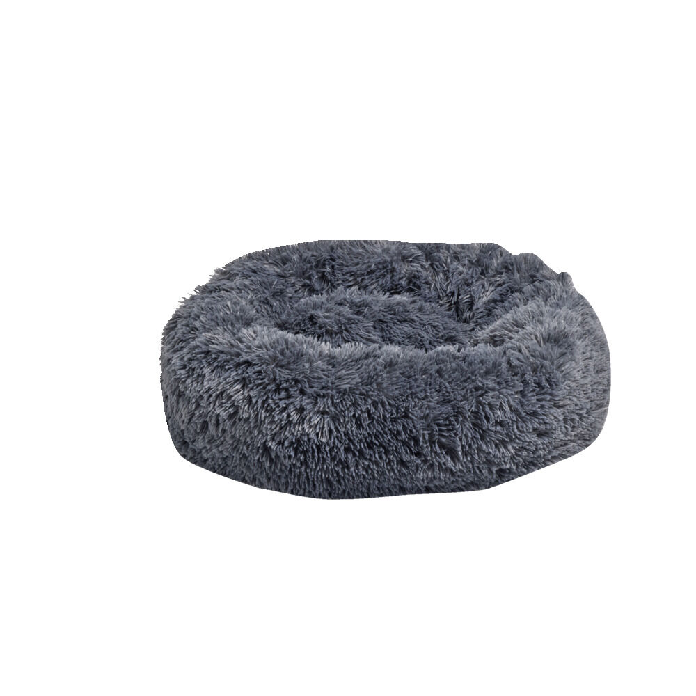 Pouf rond douillet pour chat ou petit chien (2 modèles gris ou beige)