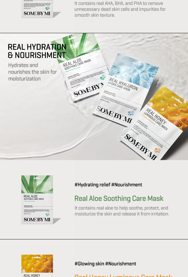 SOME BY MI - Real Care Mask - 10 soorten