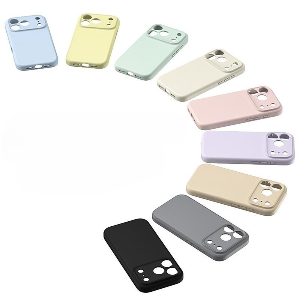 iPhone 17 Pro Silikon Case Hülle mit Kameraschutz - Rosa