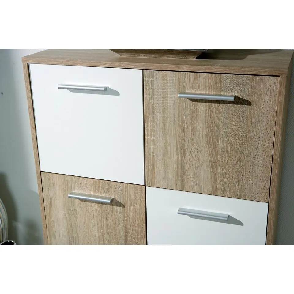 Hioshop Egir kommode 6 deuren Sonoma eiken decor