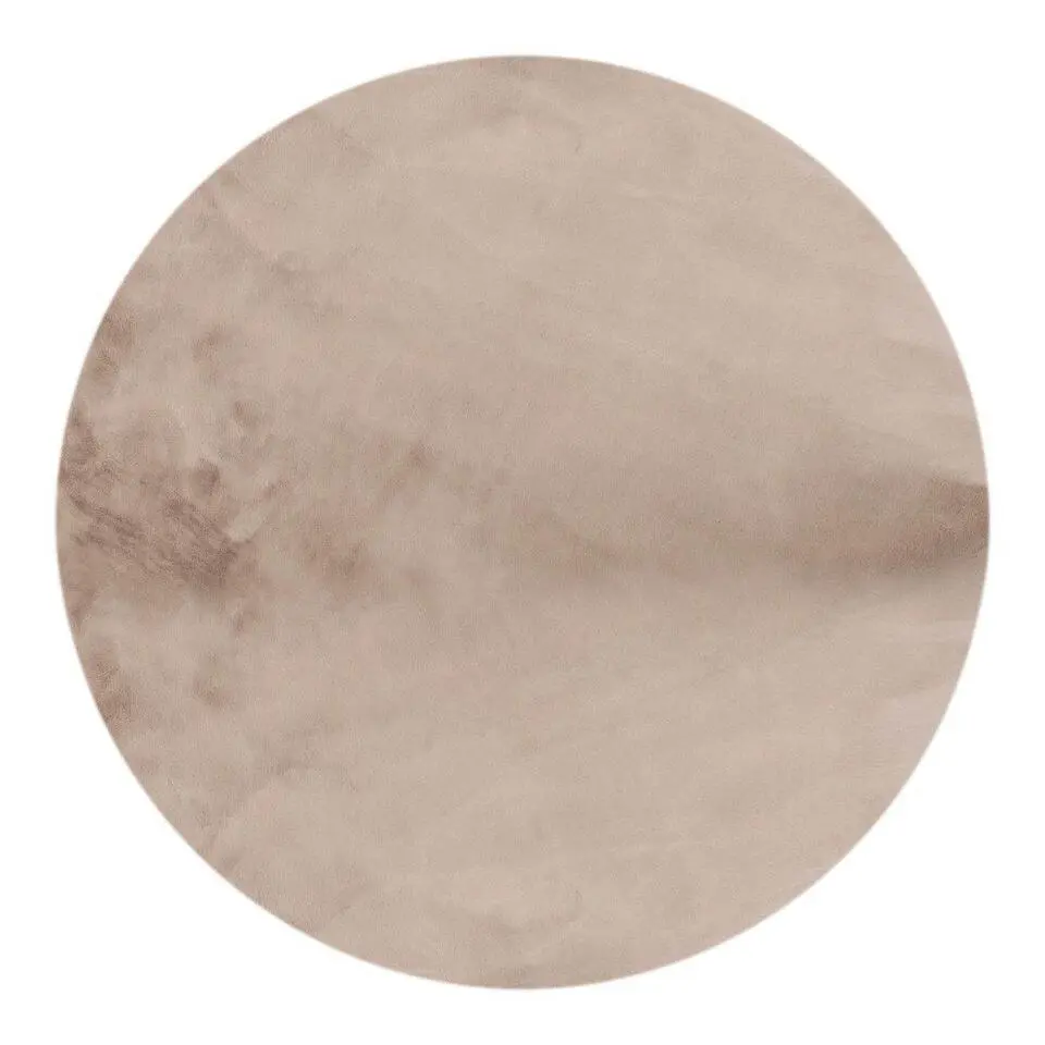 Interieur05 rond vloerkleed Lux beige/taupe - 120 x 120 cm