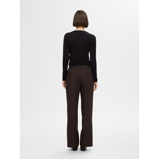 Selected Femme Rita Wide Bukser, Coffee Bean, 40