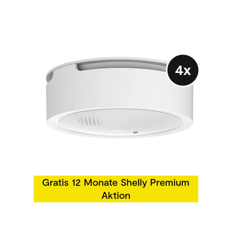 Shelly Plus Smoke - WLAN Rauchmelder - 4er-Set (+12 Monate GRATIS Shelly Premium)