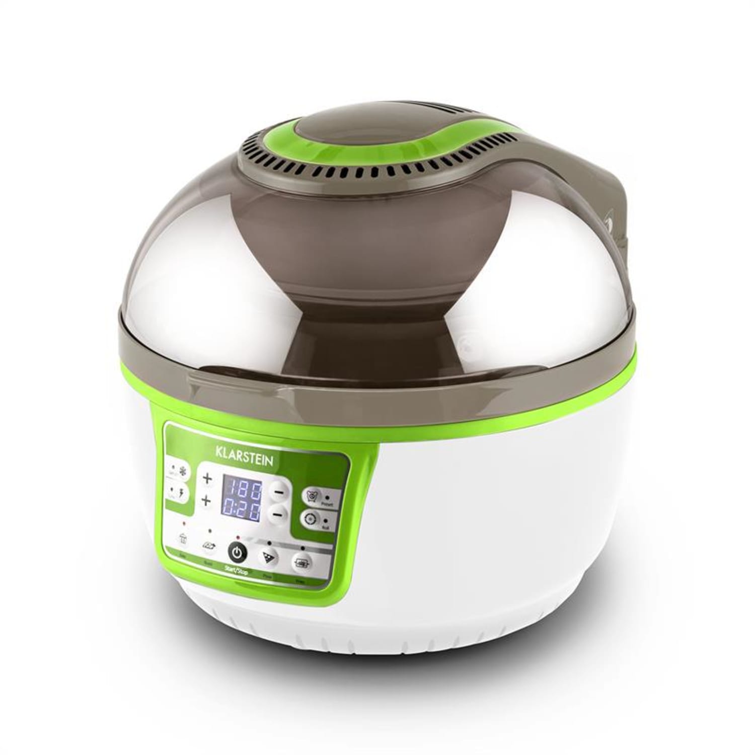 VitAir Turbo Heißluftfritteuse grün-weiß 1400W Grillen Backen 9l Grün