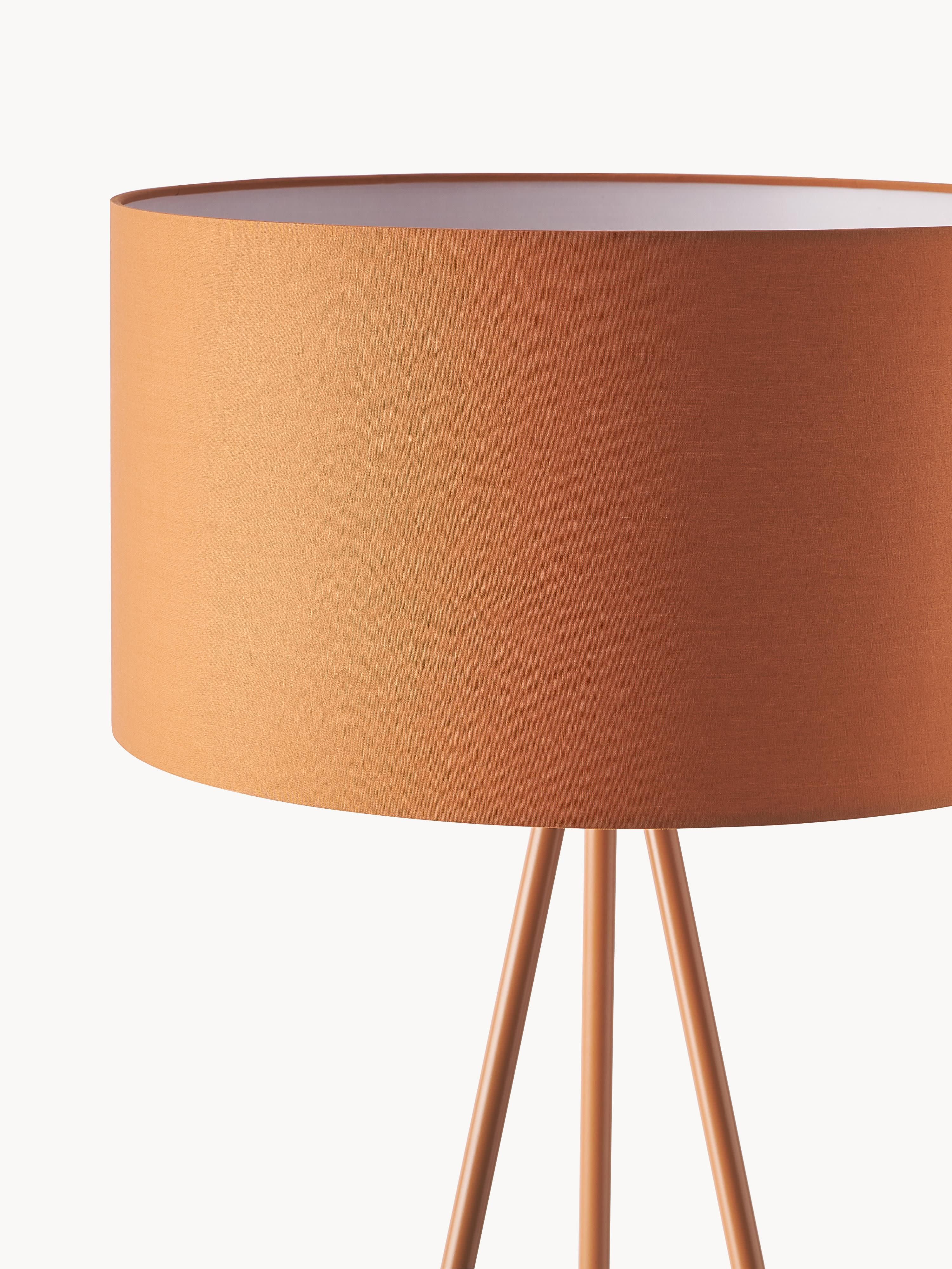 Tripod vloerlamp Cella met stoffen lampenkap