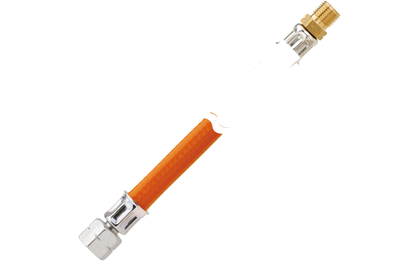 GOK Mitteldruckschlauchleitung Kunststoff Gas Überwurfmutter G 1/4 LH auf Außengewinde G 1/4 LH 2000 mm