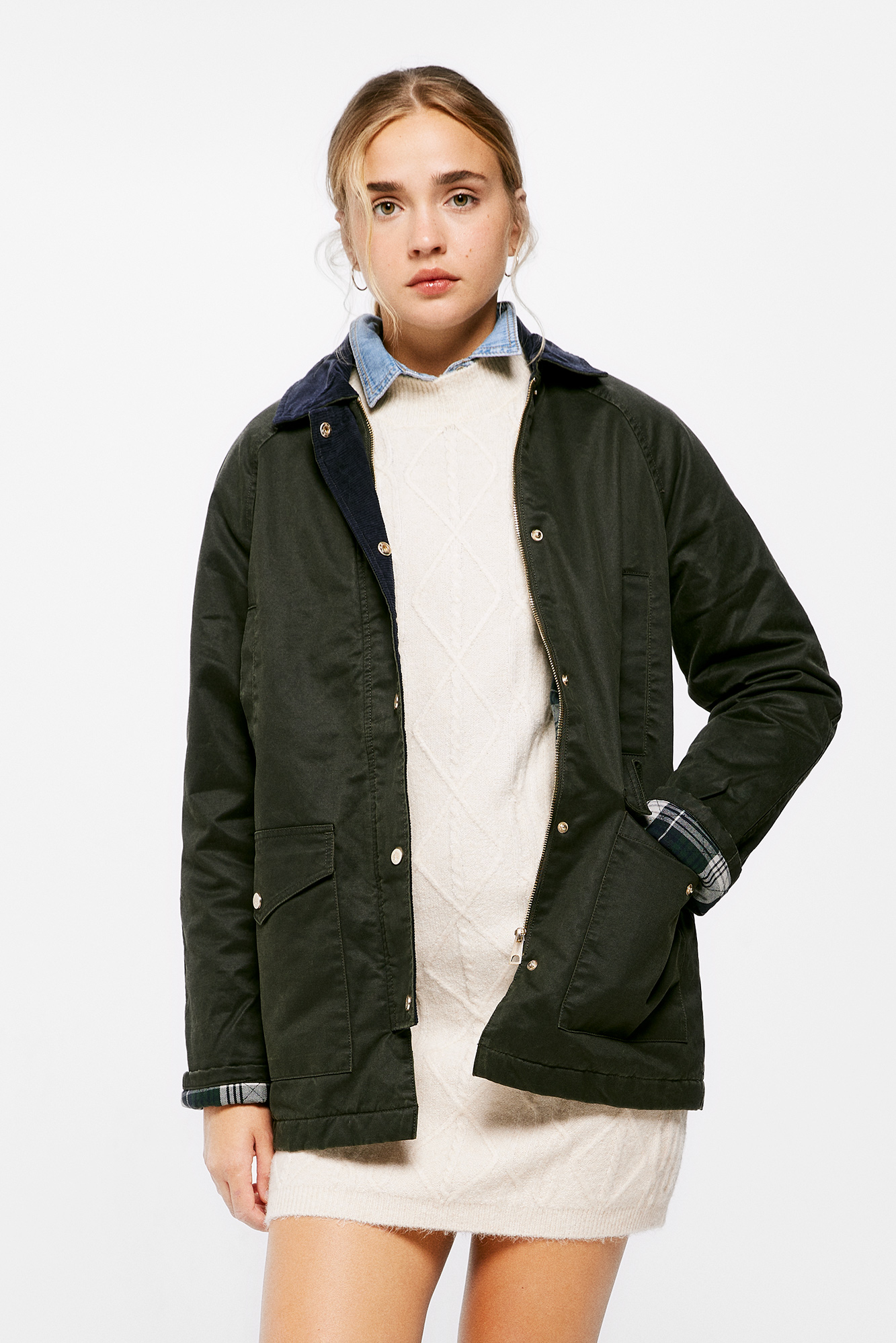Parka verde encerada