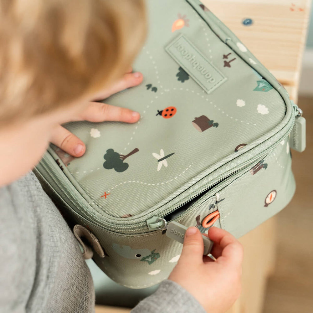 Køb DonebyDeer Green Tiny Trails Tiny Insulated Frokost Taske
