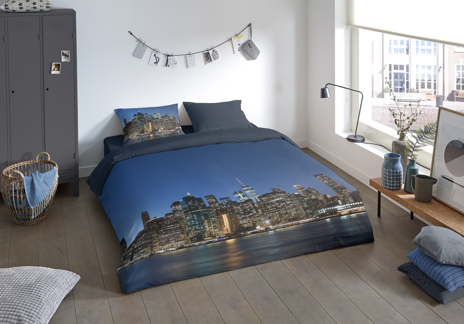 Bettwäsche - New York - dunkelblau - 135x200 cm