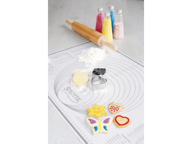 Städter Backmatte 60 x 40 cm 1 Stück, Weiss, 60 x 40 cm Silikon Unterlage zum Backen