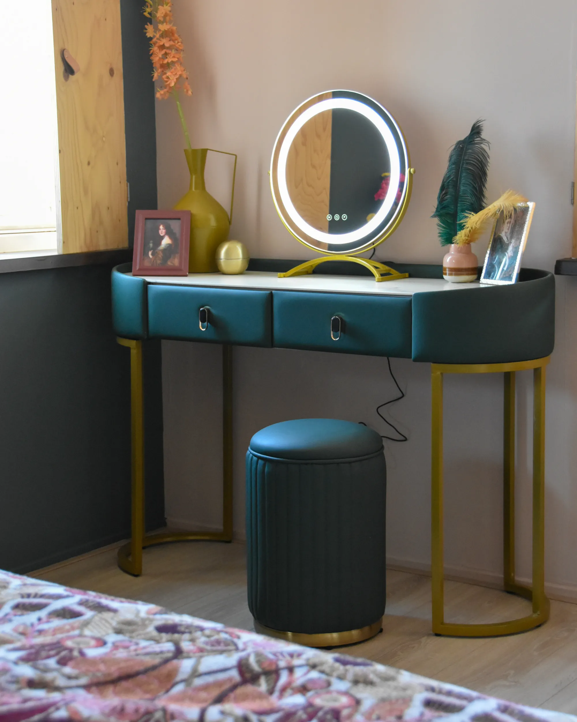Kaptafel VINAX LED Donkergroen